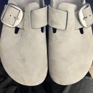 Birkenstock Boston Big Buckle Dove Gray size 41/10
